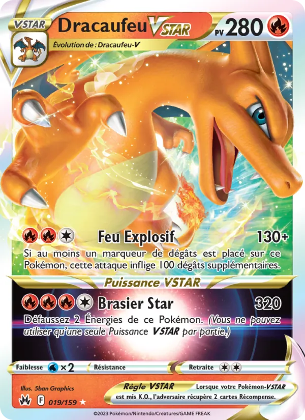 Carte Pokémon Dracaufeu VSTAR de l'extension Zénith Suprême