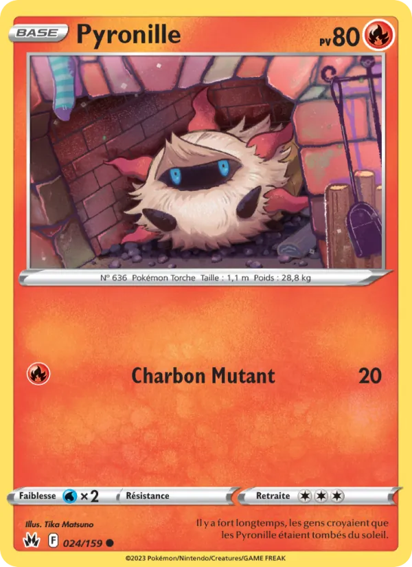 Carte Pokémon Pyronille de l'extension Zénith Suprême