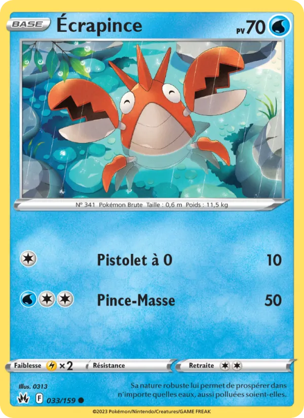 Carte Pokémon Écrapince de l'extension Zénith Suprême