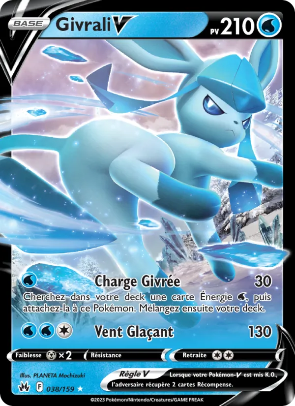 Carte Pokémon Givrali V de l'extension Zénith Suprême