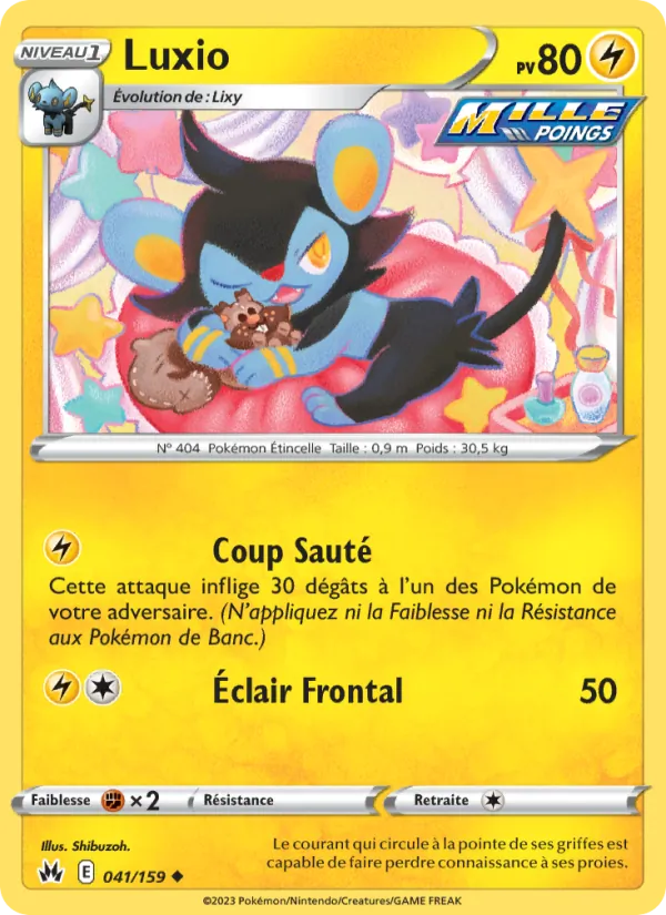 Carte Pokémon Luxio de l'extension Zénith Suprême
