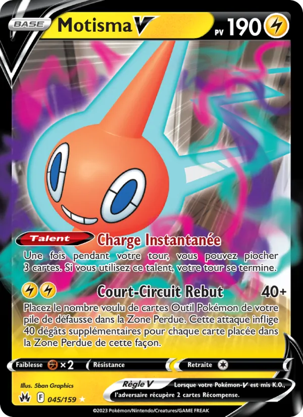 Carte Pokémon Motisma V de l'extension Zénith Suprême