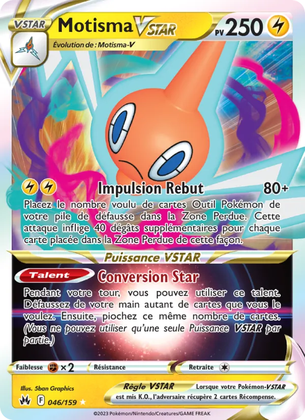 Carte Pokémon Motisma VSTAR de l'extension Zénith Suprême
