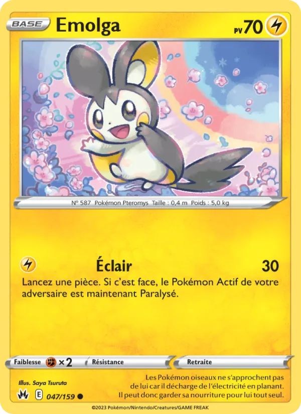 Carte Pokémon Emolga de l'extension Zénith Suprême
