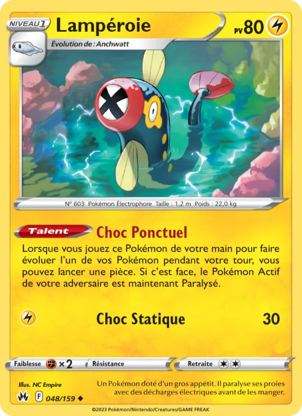 Carte Pokémon Lampéroie de l'extension Zénith Suprême