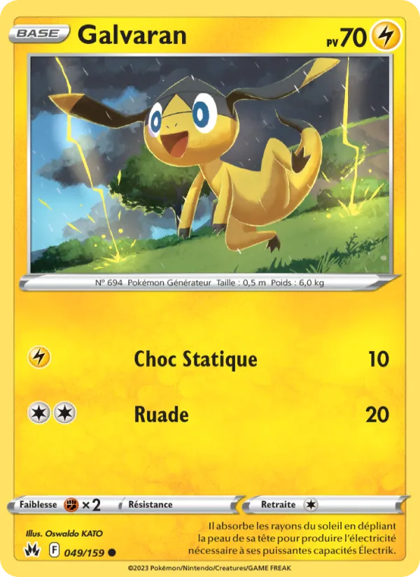 Carte Pokémon Galvaran de l'extension Zénith Suprême