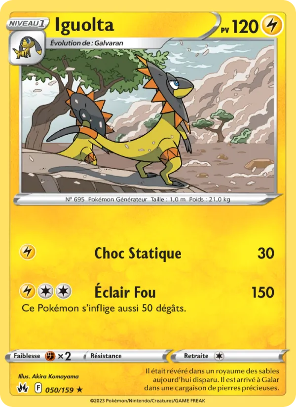 Carte Pokémon Iguolta de l'extension Zénith Suprême