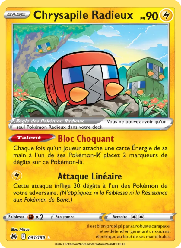 Carte Pokémon Chrysapile Radieux de l'extension Zénith Suprême