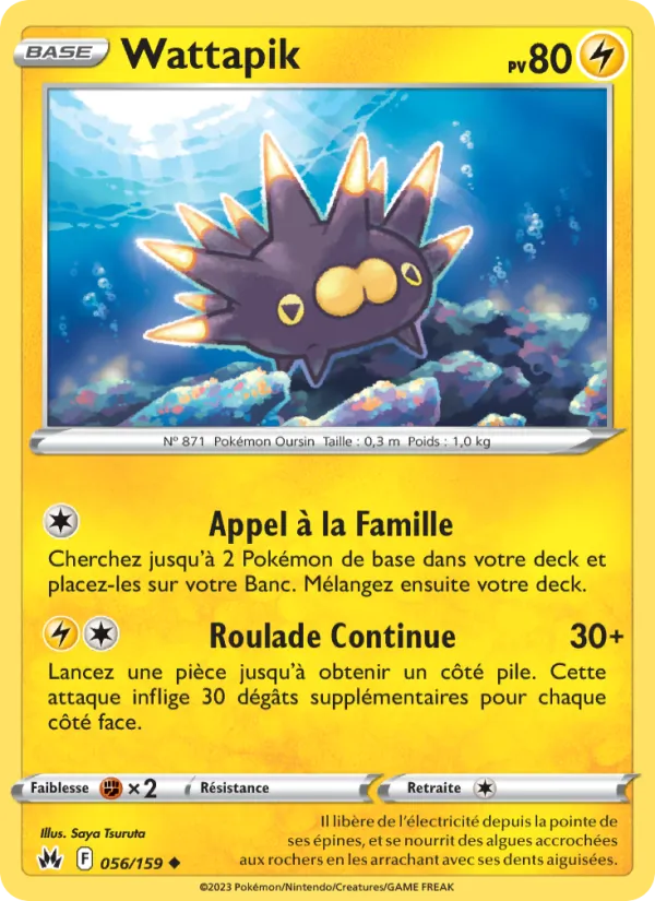 Carte Pokémon Wattapik de l'extension Zénith Suprême