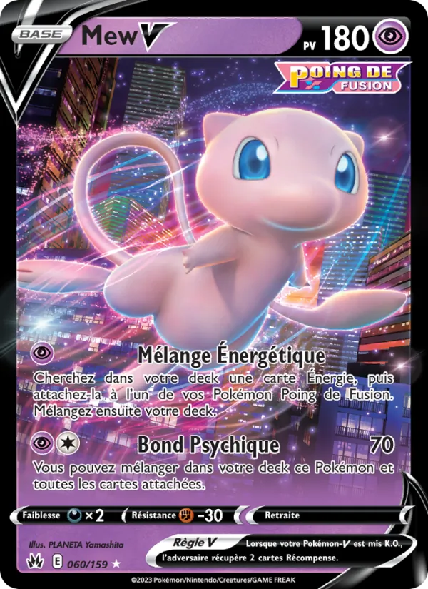 Carte Pokémon Mew V de l'extension Zénith Suprême