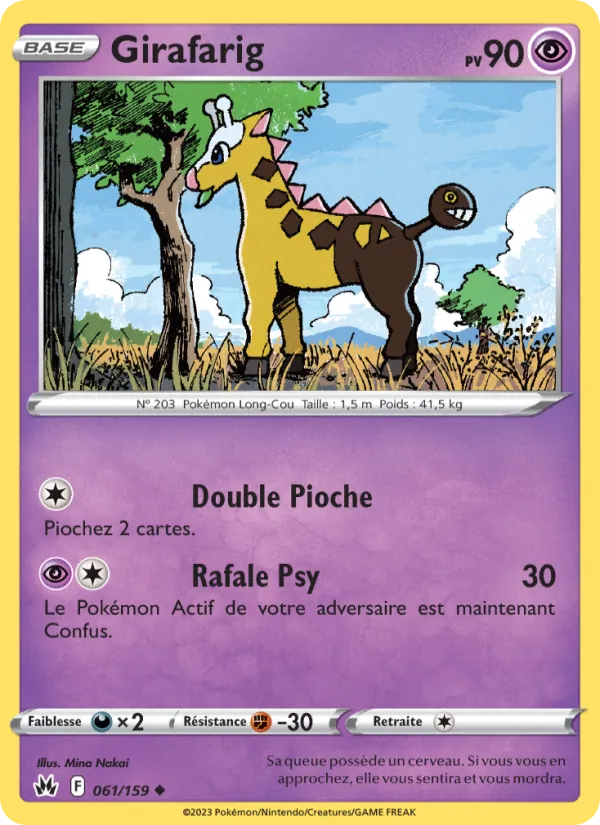 Carte Pokémon Girafarig de l'extension Zénith Suprême