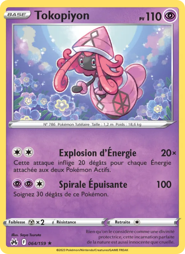 Carte Pokémon Tokopiyon de l'extension Zénith Suprême