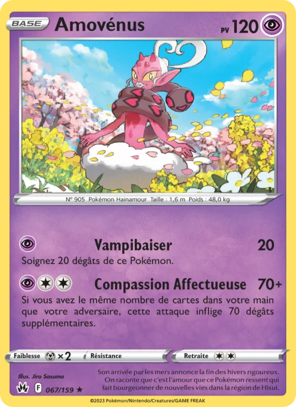 Carte Pokémon Amovénus de l'extension Zénith Suprême