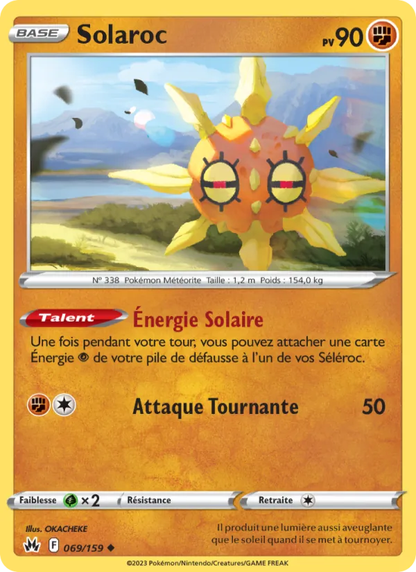 Carte Pokémon Solaroc de l'extension Zénith Suprême
