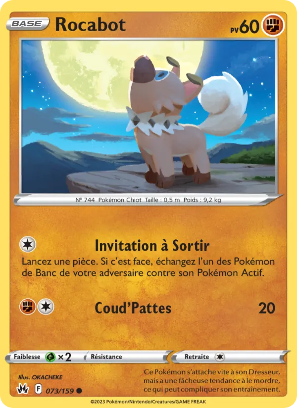 Carte Pokémon Rocabot de l'extension Zénith Suprême