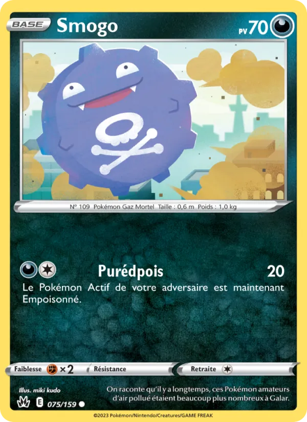 Carte Pokémon Smogo de l'extension Zénith Suprême