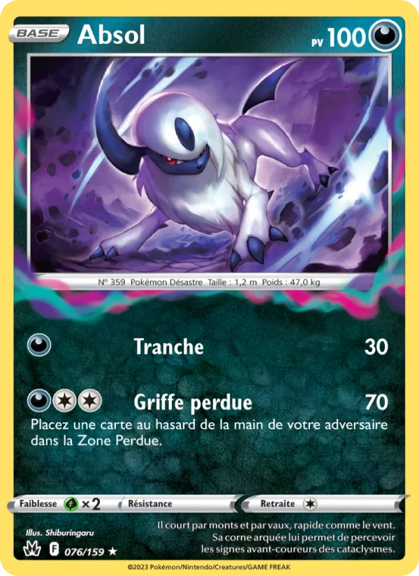 Carte Pokémon Absol de l'extension Zénith Suprême