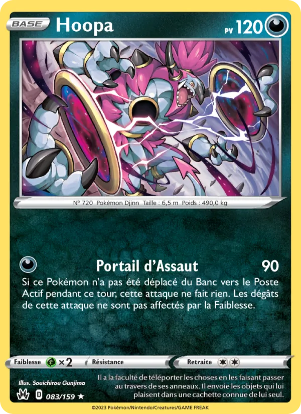 Carte Pokémon Hoopa de l'extension Zénith Suprême