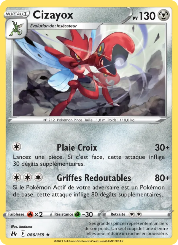 Carte Pokémon Cizayox de l'extension Zénith Suprême