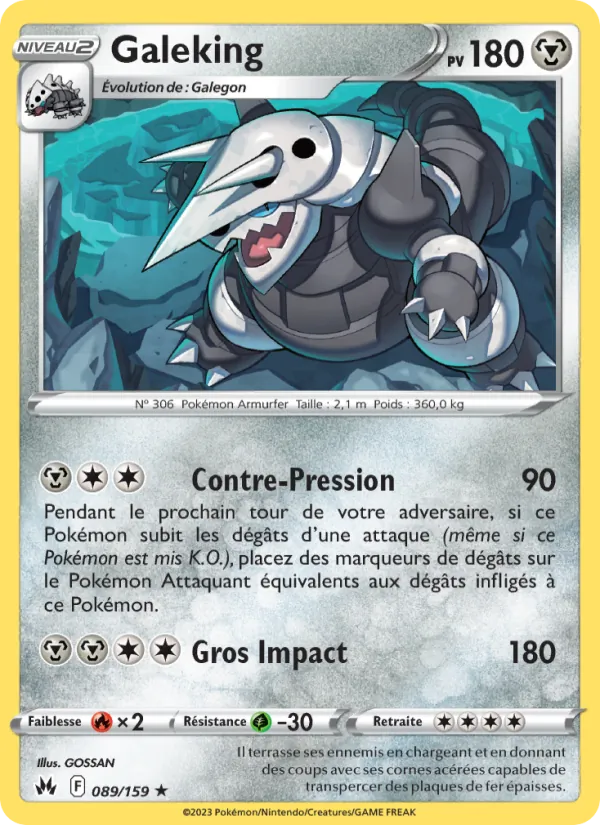 Carte Pokémon Galeking de l'extension Zénith Suprême