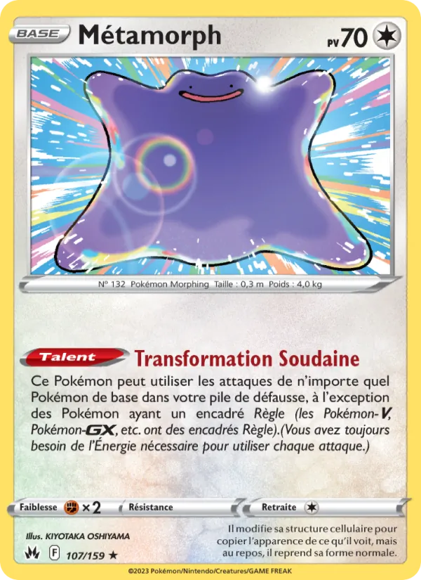 Carte Pokémon Métamorph de l'extension Zénith Suprême
