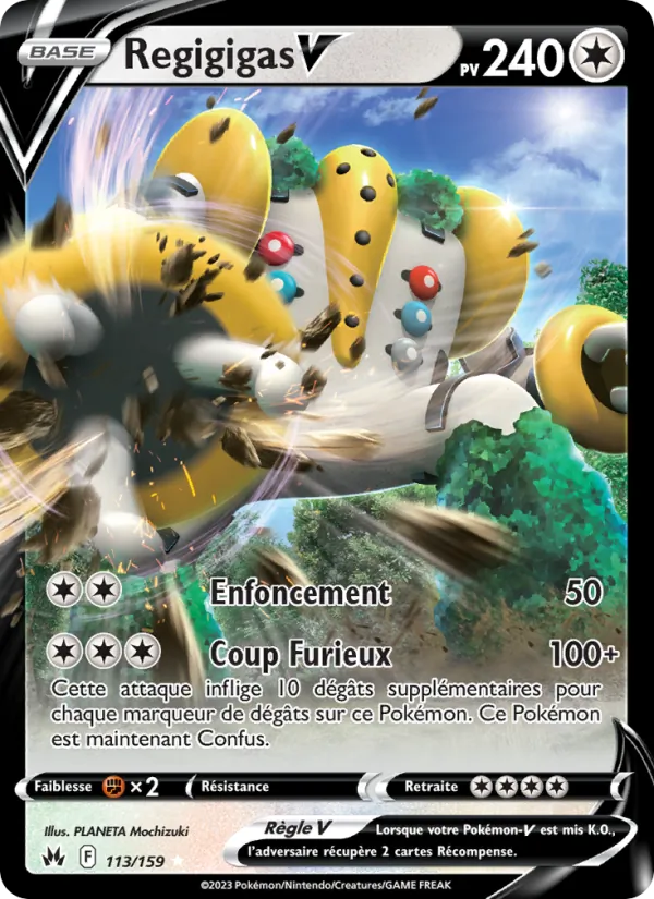 Carte Pokémon Regigigas V de l'extension Zénith Suprême