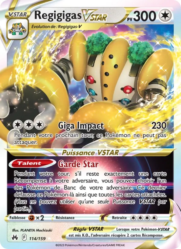 Carte Pokémon Regigigas VSTAR de l'extension Zénith Suprême