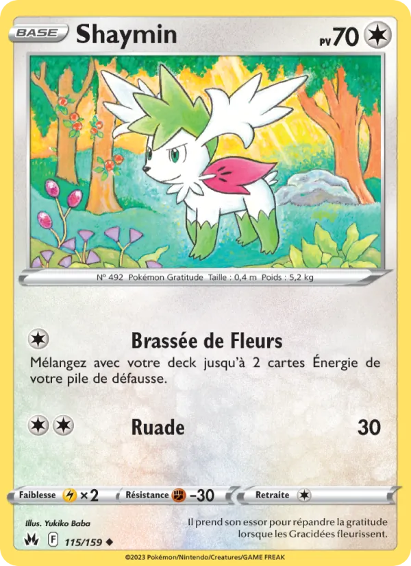 Carte Pokémon Shaymin de l'extension Zénith Suprême