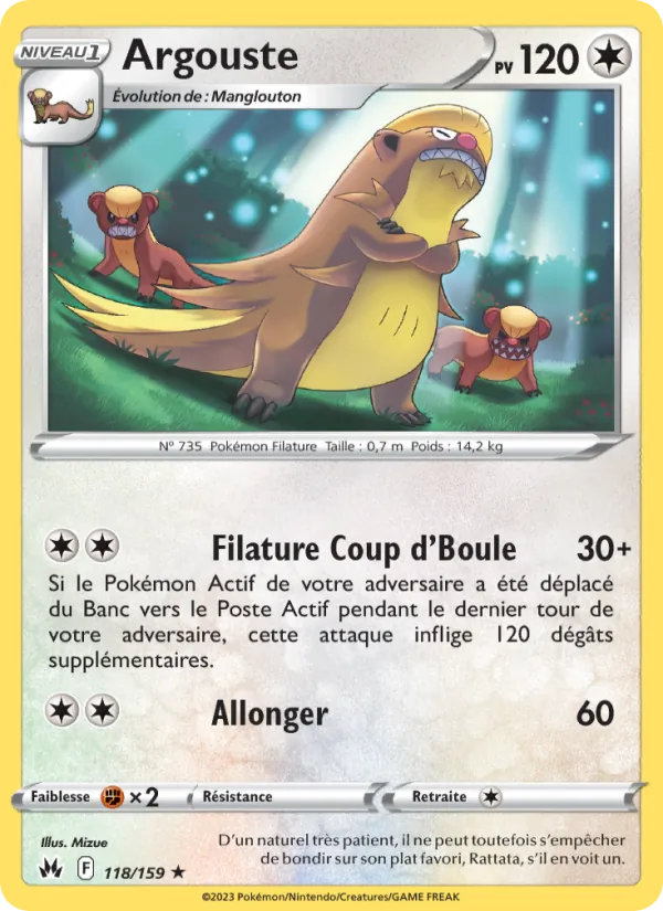 Carte Pokémon Argouste de l'extension Zénith Suprême