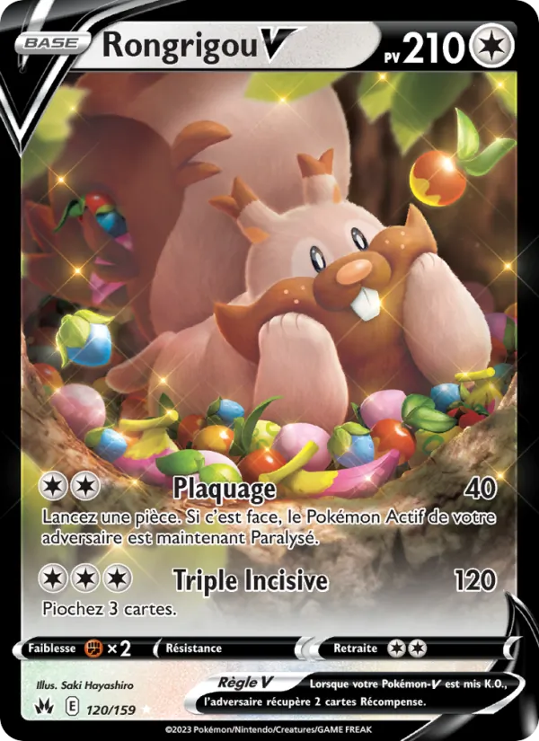 Carte Pokémon Rongrigou V de l'extension Zénith Suprême