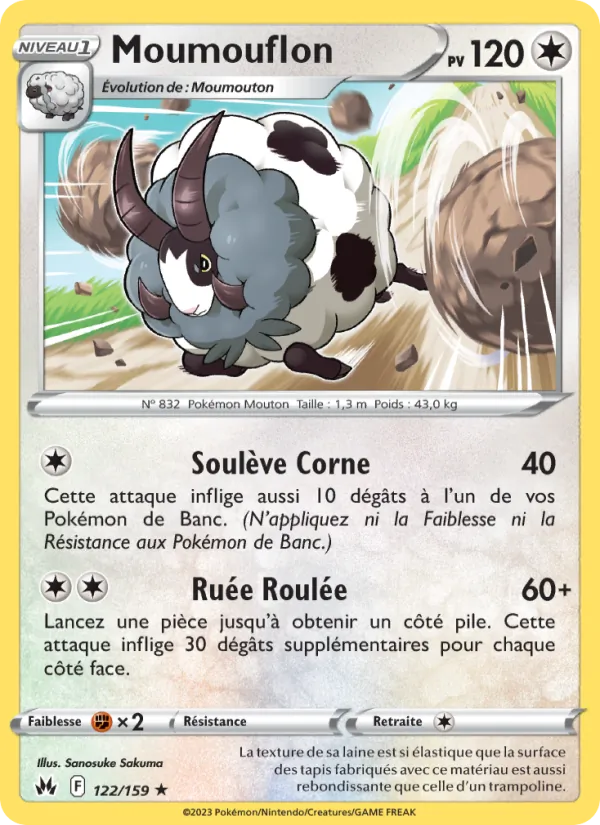 Carte Pokémon Moumouflon de l'extension Zénith Suprême