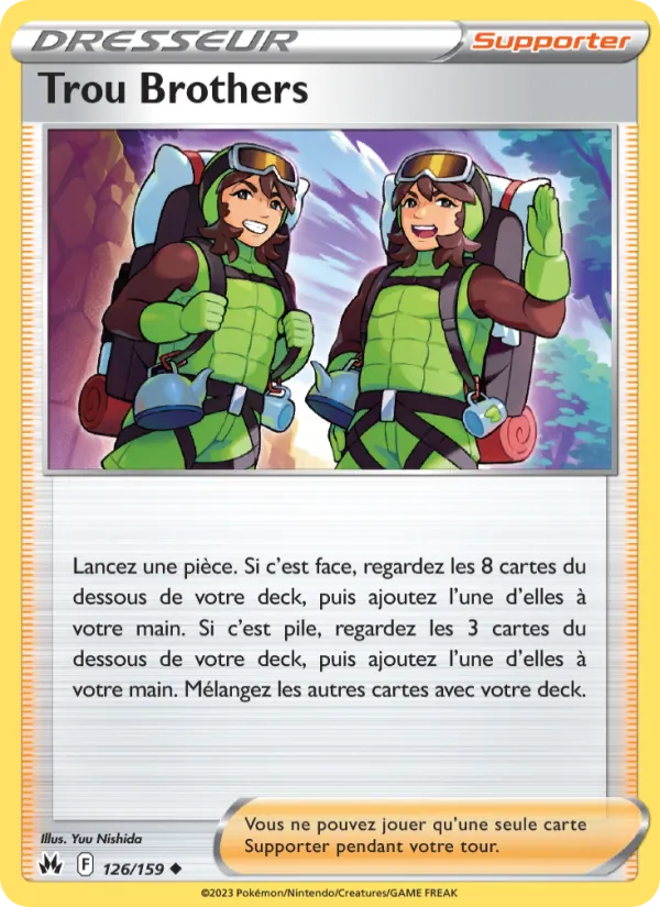 Carte Pokémon Trou Brothers de l'extension Zénith Suprême