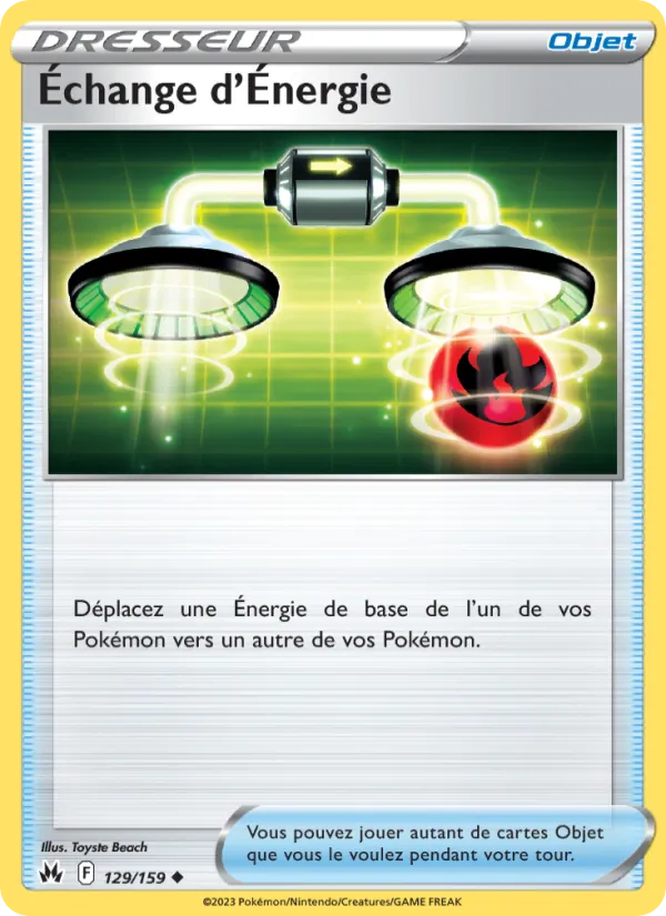 Carte Pokémon Échange d'Énergie de l'extension Zénith Suprême