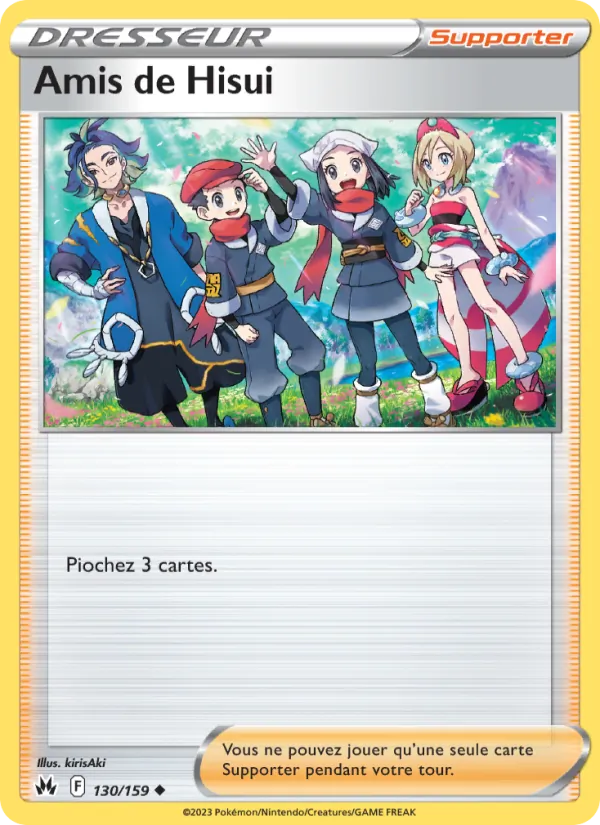 Carte Pokémon Amis de Hisui de l'extension Zénith Suprême