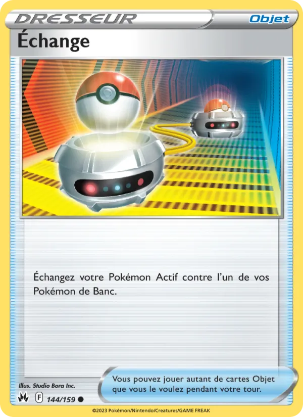 Carte Pokémon Échange de l'extension Zénith Suprême