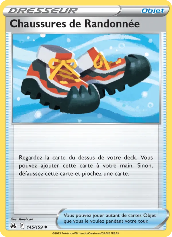 Carte Pokémon Chaussures de Randonnée de l'extension Zénith Suprême