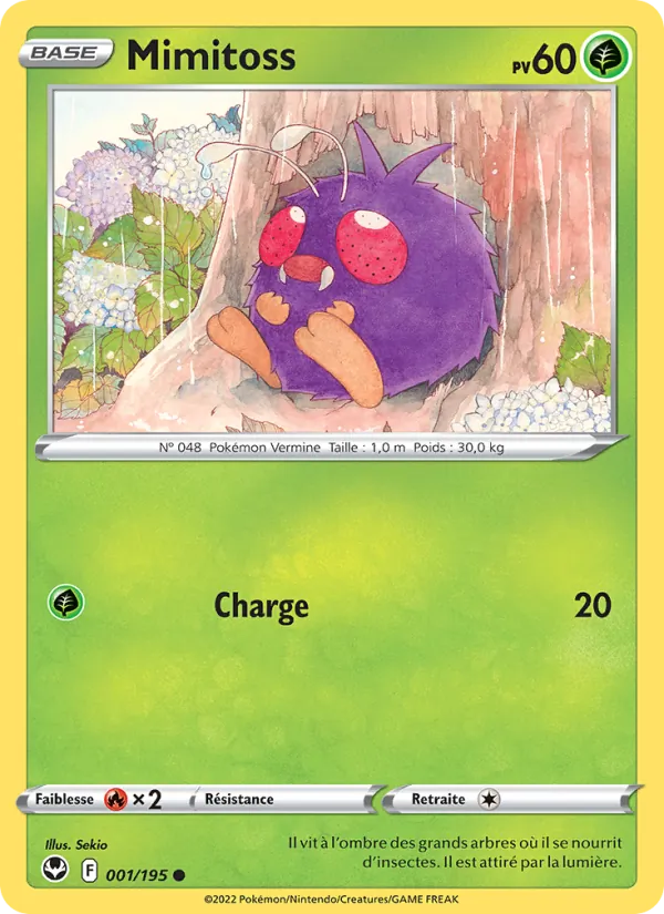 Carte Pokémon Mimitoss de l'extension Tempête Argentée