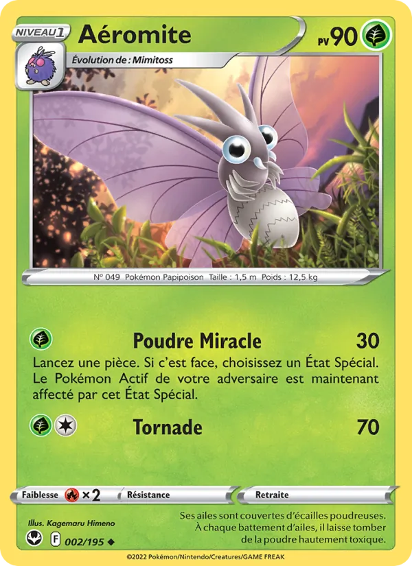 Carte Pokémon Aéromite de l'extension Tempête Argentée