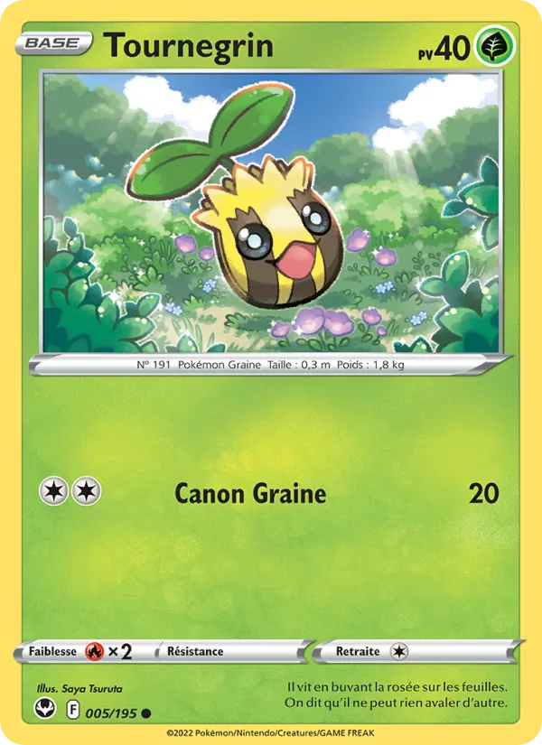 Carte Pokémon Tournegrin de l'extension Tempête Argentée