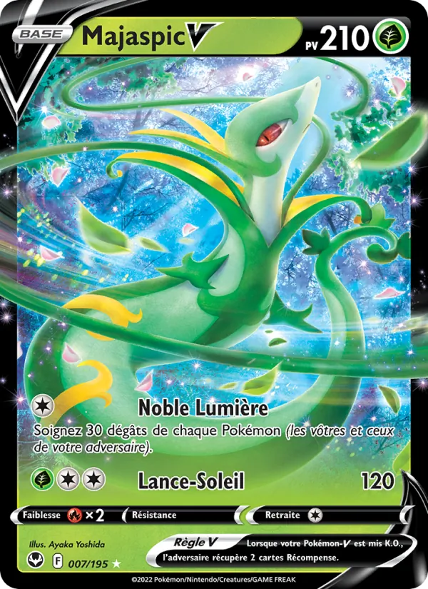 Carte Pokémon Majaspic V de l'extension Tempête Argentée