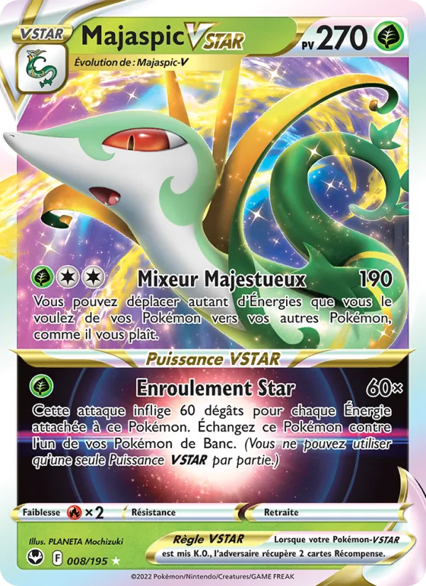 Carte Pokémon Majaspic VSTAR de l'extension Tempête Argentée