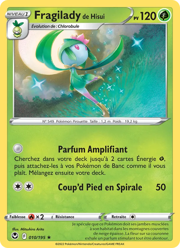 Carte Pokémon Fragilady de Hisui de l'extension Tempête Argentée