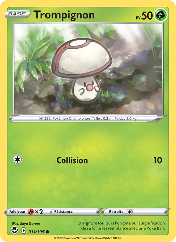 Carte Pokémon Trompignon de l'extension Tempête Argentée