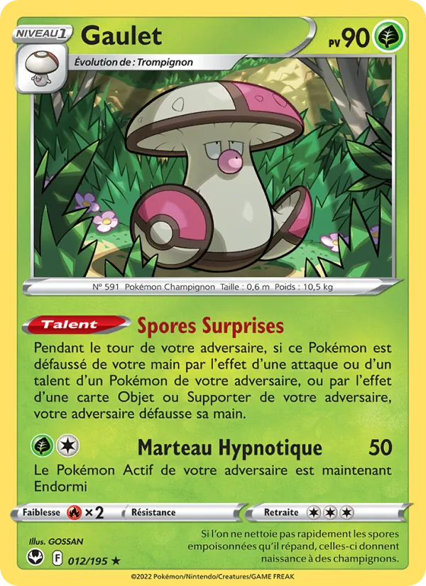 Carte Pokémon Gaulet de l'extension Tempête Argentée