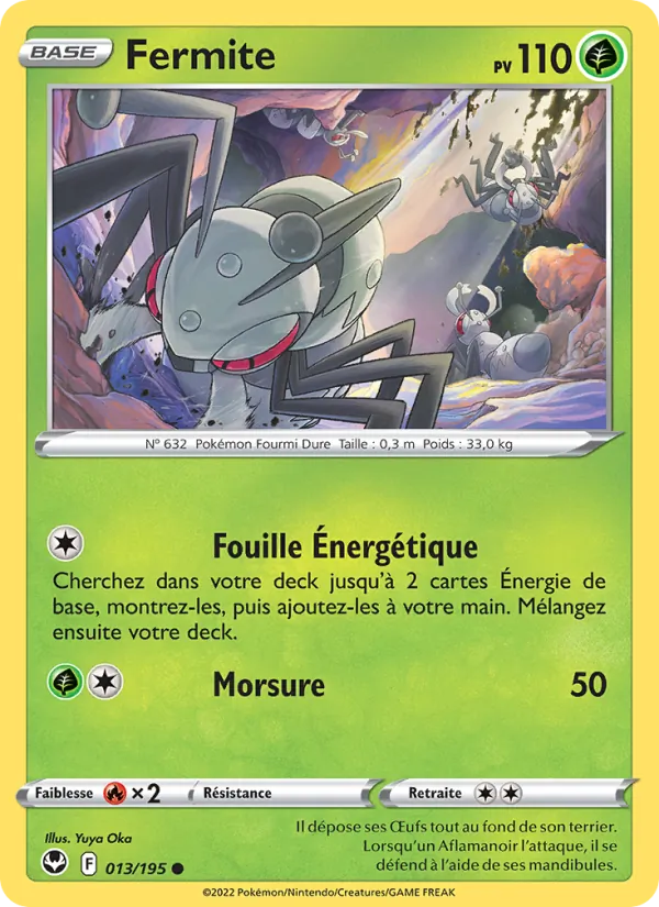 Carte Pokémon Fermite de l'extension Tempête Argentée