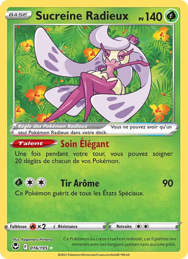 Carte Pokémon Sucreine Radieux de l'extension Tempête Argentée
