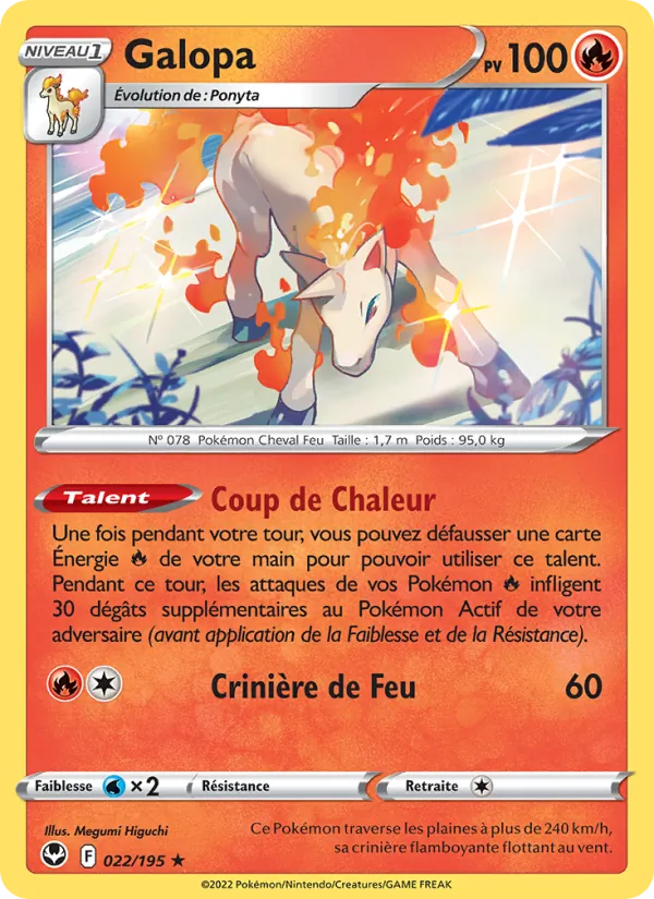 Carte Pokémon Galopa de l'extension Tempête Argentée