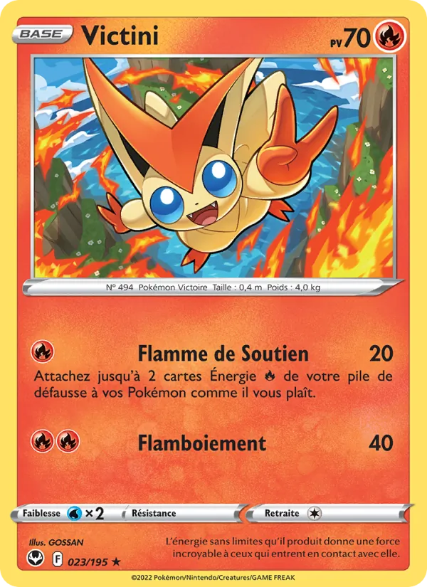 Carte Pokémon Victini de l'extension Tempête Argentée