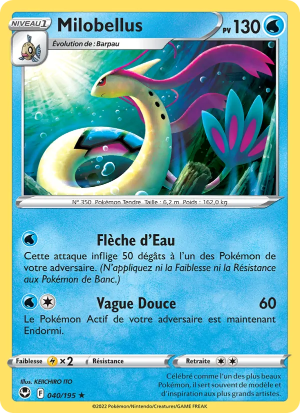 Carte Pokémon Milobellus de l'extension Tempête Argentée