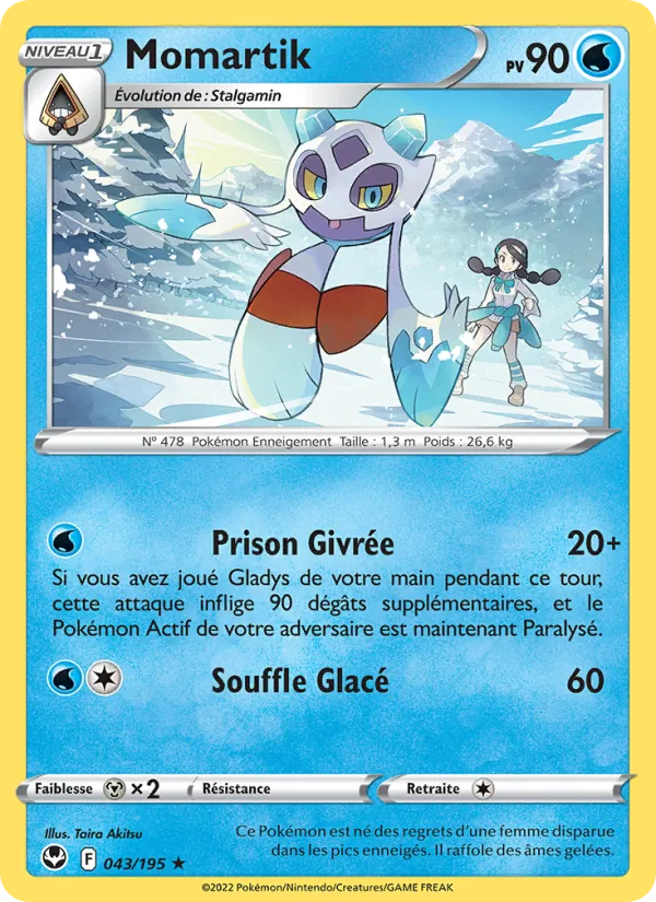 Carte Pokémon Momartik de l'extension Tempête Argentée